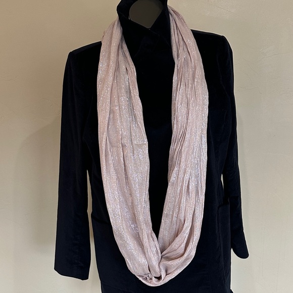 WHBM Shimmery Blush Pink Infinity Scarf - Picture 5 of 15